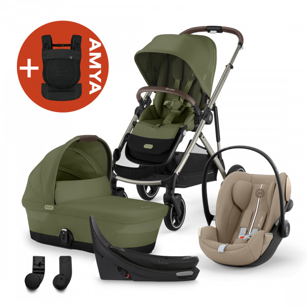 CYBEX Gold Gazelle 4in1 +AMYA - Moss Green/Almond Beige